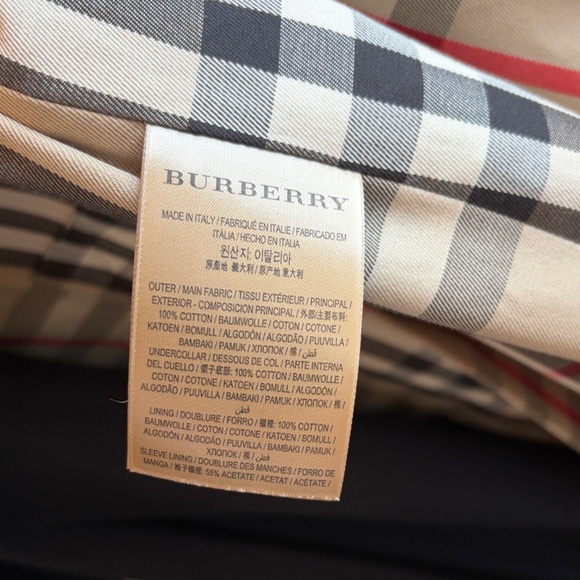 Men's navy double breasted Burberry trench coat - Picture 5 of 5